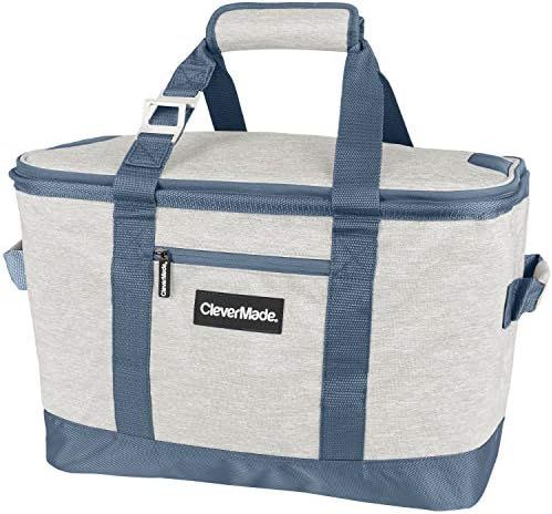 CleverMade Collapsible Cooler Bag: Insulated Leakproof 50 Can Soft Sided Portable Cooler Bag for ... | Amazon (US)