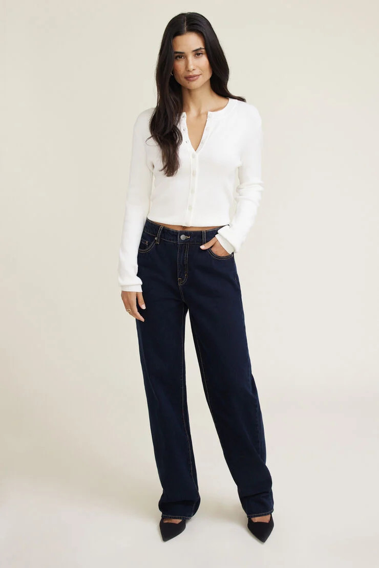 Mika Mid Rise Relaxed Straight Leg Jeans | Dynamite Clothing