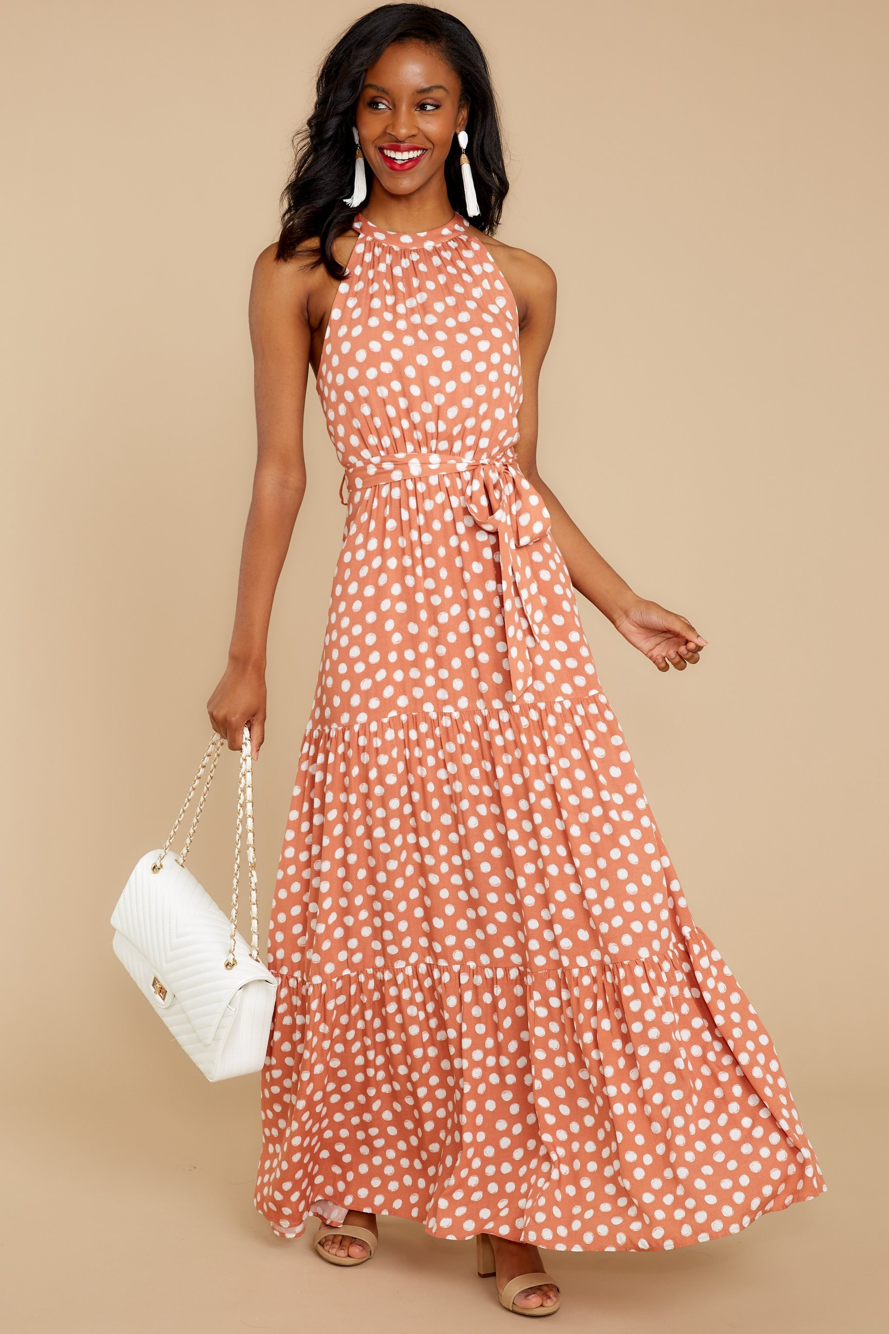 For A Start Pink Print Maxi Dress | Red Dress 