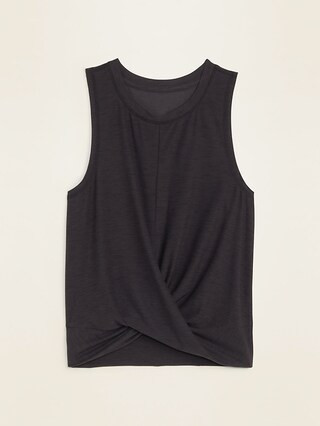 Breathe ON Twist-Hem Cropped Tank Top for Women | Old Navy (US)
