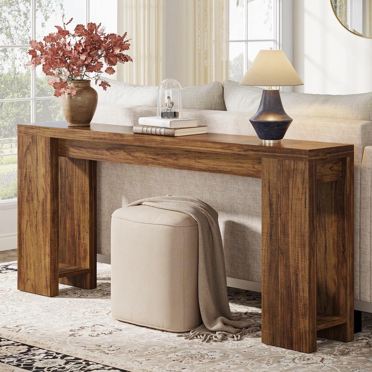 Dyron Extra Long Farmhouse Console Table For Entryway | Wayfair North America