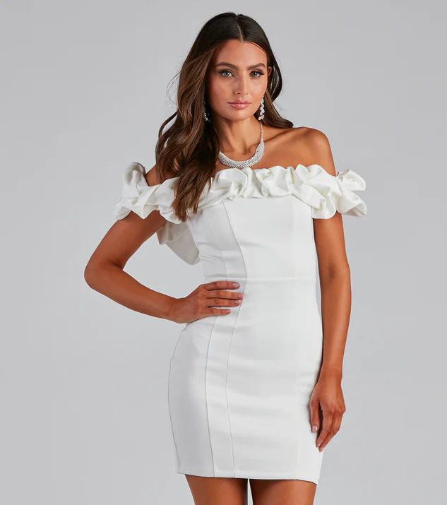 Kiari Formal Off the Shoulder Ruffled Dress | Windsor Stores