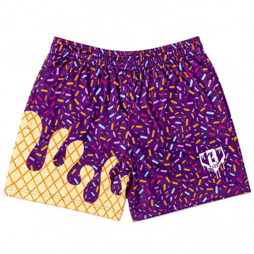 Baseball Lifestyle 101 Ice Cream Youth Mesh Shorts – Cosmic Cone Crunch, 5 in Inseam, Side Pockets, Elastic Waist – Size YL | Amazon (US)