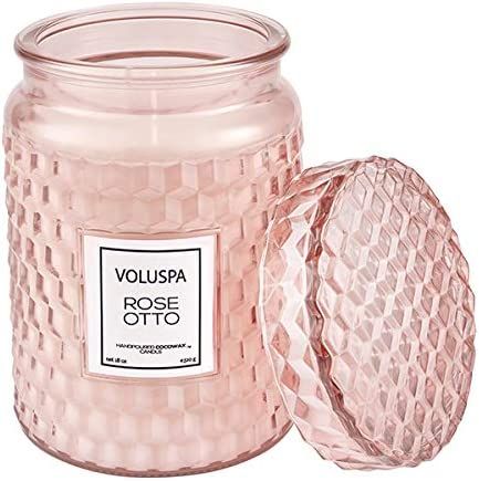 Voluspa Rose Otto Large Jar Candle | 18 Oz | All Natural Wicks and Coconut Wax for Clean Burning | Amazon (US)