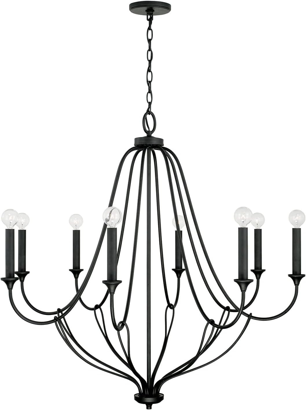 Capital Lighting 441681BI Bentley Transitional Airy Design Candle Chandelier, 8-Light 480 Total W... | Amazon (US)