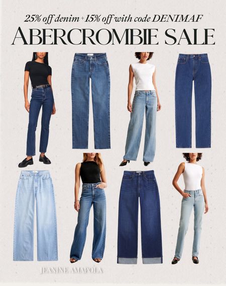 Abercrombie Sale 🙌🏻🙌🏻
25% off denim + 15% extra code DENIMAF