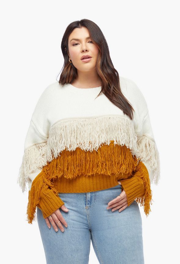 Fringe Pullover Sweater | JustFab