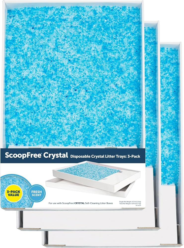 PetSafe ScoopFree Disposable Crystal Cat Litter Tray - Easy Cleaning Box - Refill Tray for Electr... | Amazon (US)
