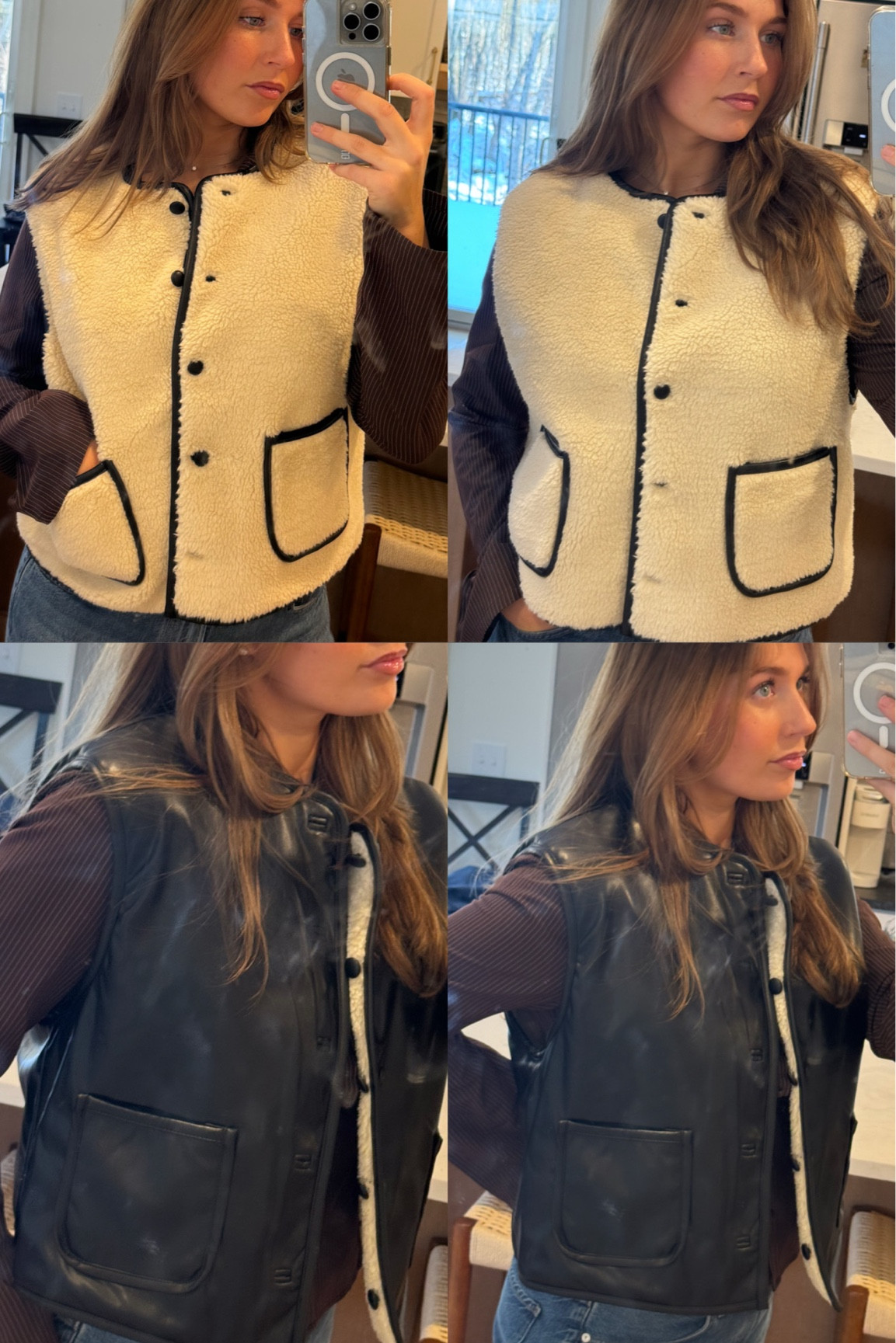 In love with this reversible vest from WeWoreWhat. Both cozy and edgy 

#LTKSeasonal #LTKGiftGuide #LTKStyleTip