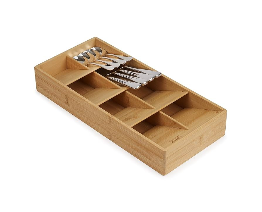 Joseph Joseph Drawer Store Large Compact Flatware, Silverware, Cutlery Drawer Organizer, 8 compar... | Amazon (US)