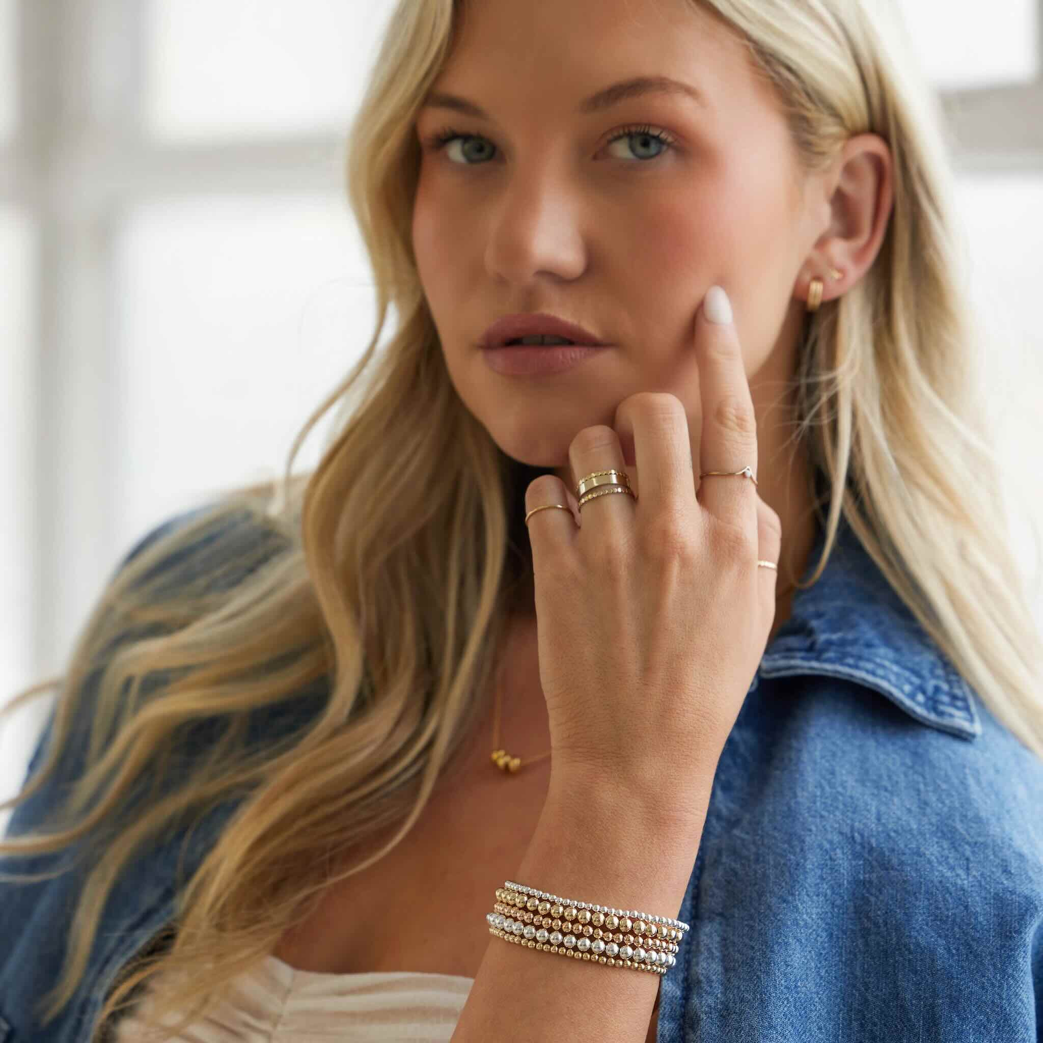 Mixed Metal Bracelet Stack | Hayden B. Jewelry