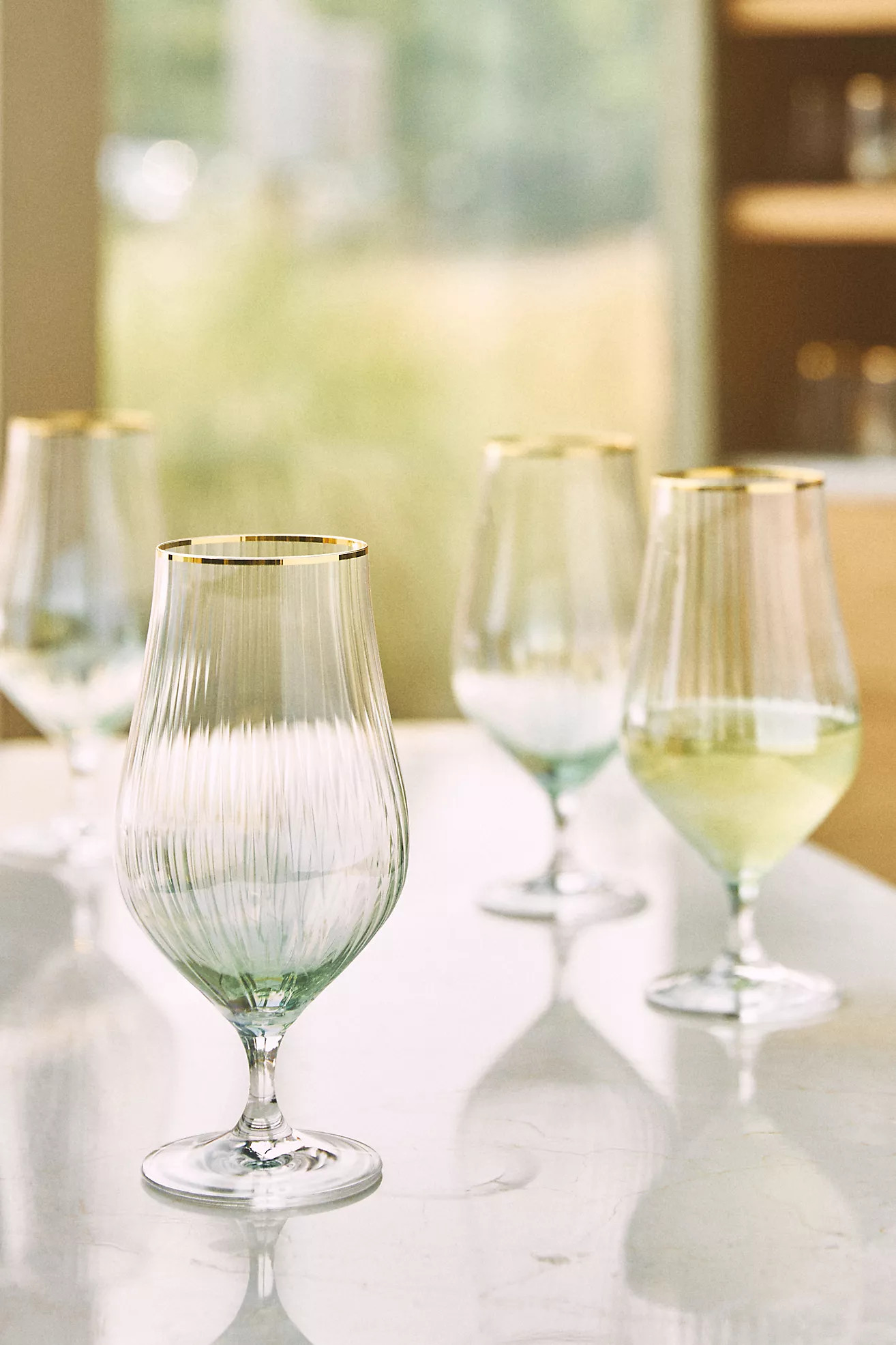 Waterfall Tulip Glasses, Set of 4 | Anthropologie (US)