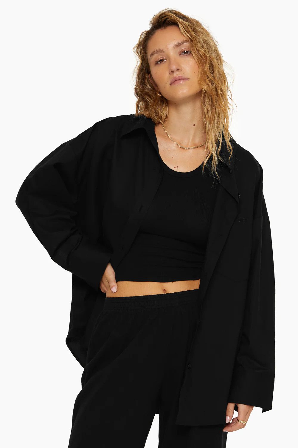 DAILY BUTTON DOWN - ONYX | SET Active