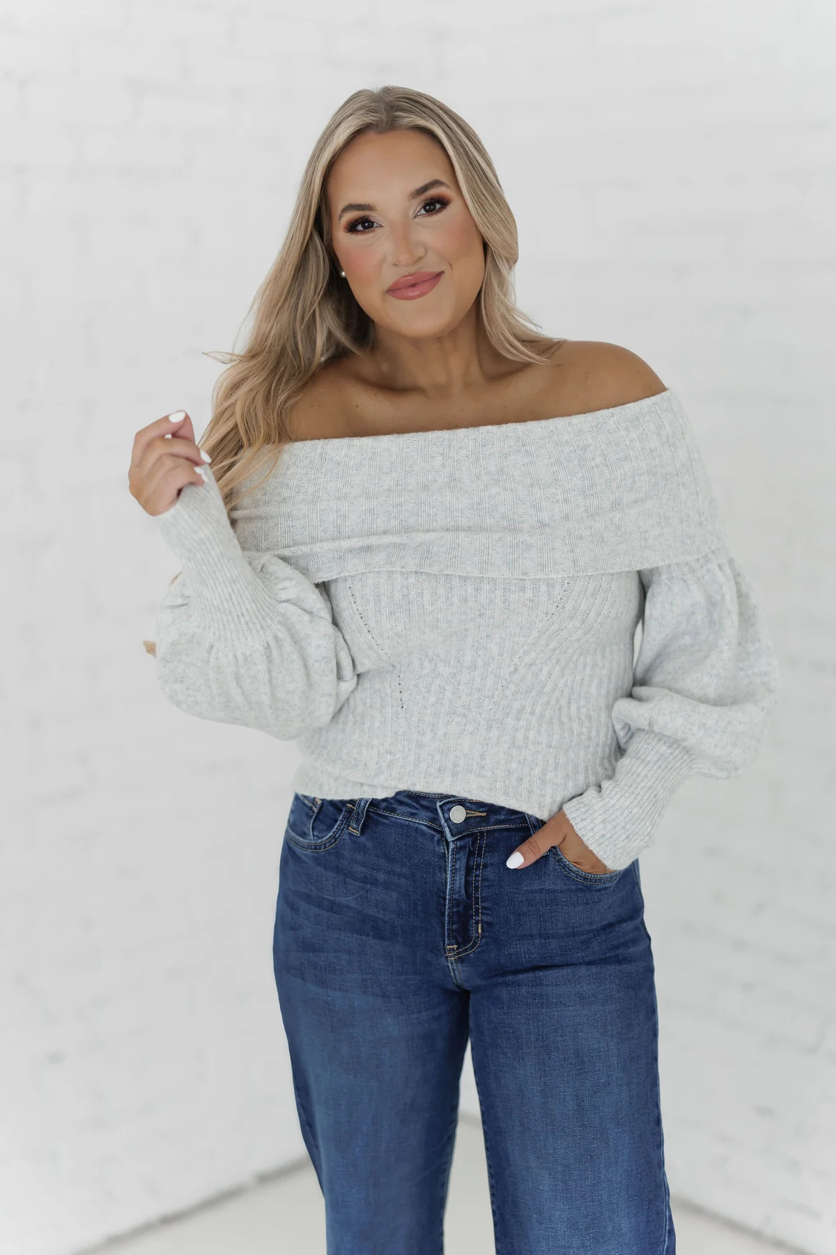 Time And Again Sweater - Grey | Landry Kate