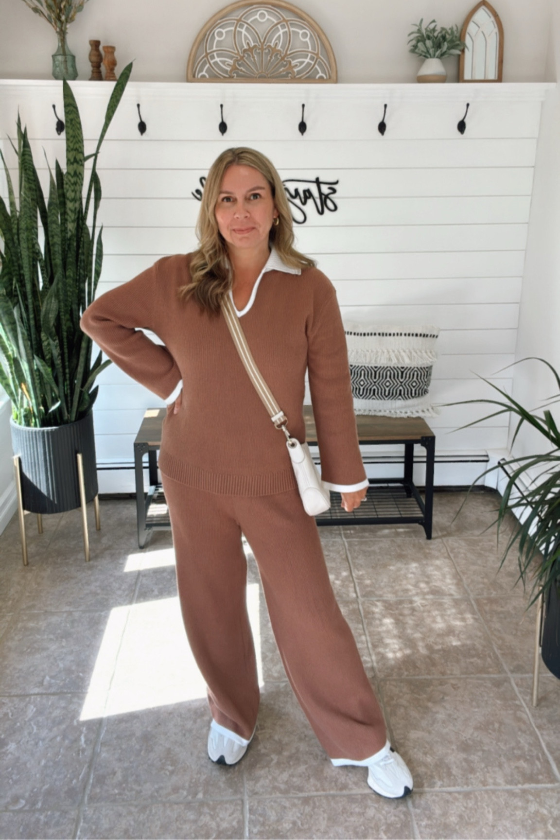 Comfy sweater set I’m wearing a medium & my sneakers are tts

#LTKMidsize #LTKOver40 #LTKShoeCrush