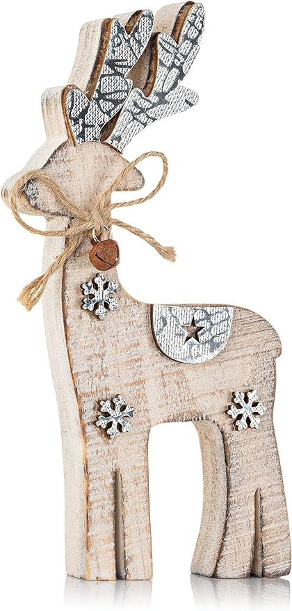 Zilo Novelties Reindeer Decor | Holiday Display Deer for Christmas Mantle, Centerpiece or Xmas Gi... | Amazon (US)