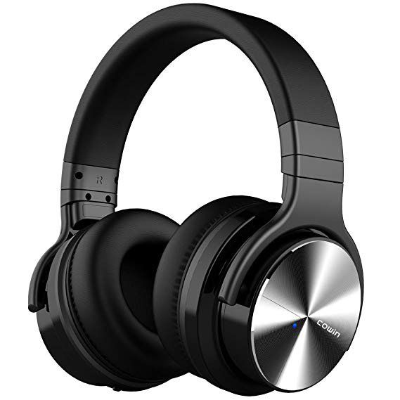 COWIN Bluetooth Noise-Canceling Over-Ear Headphones, Black, e7pro | Walmart (US)