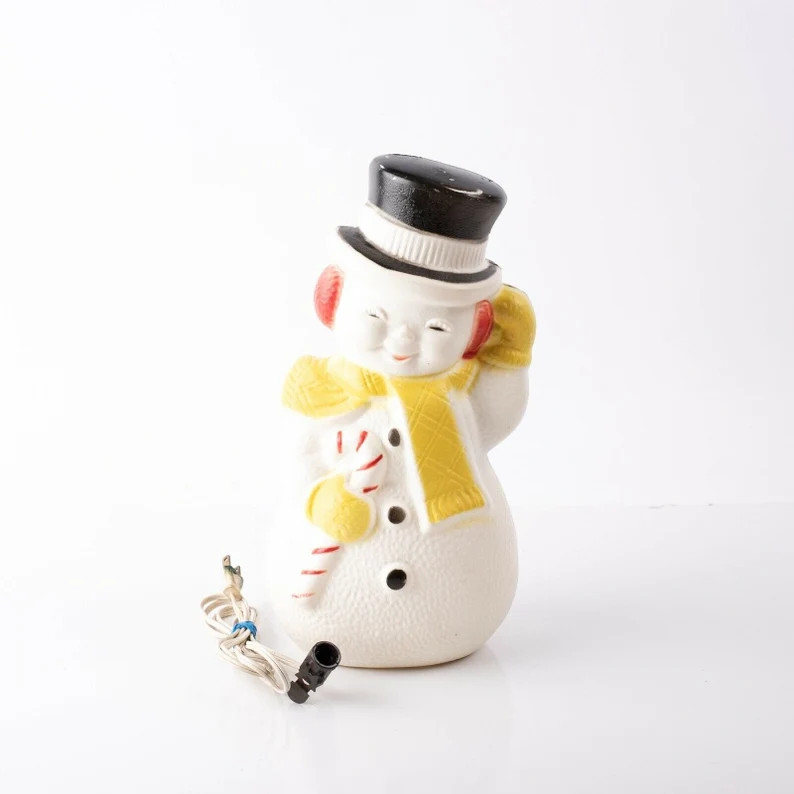 Vintage Poloron Blow Mold Snowman 14 Yellow Scarf | Etsy | Etsy (US)