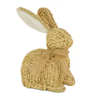 9 in. Braided Bunny Decor | The Home Depot