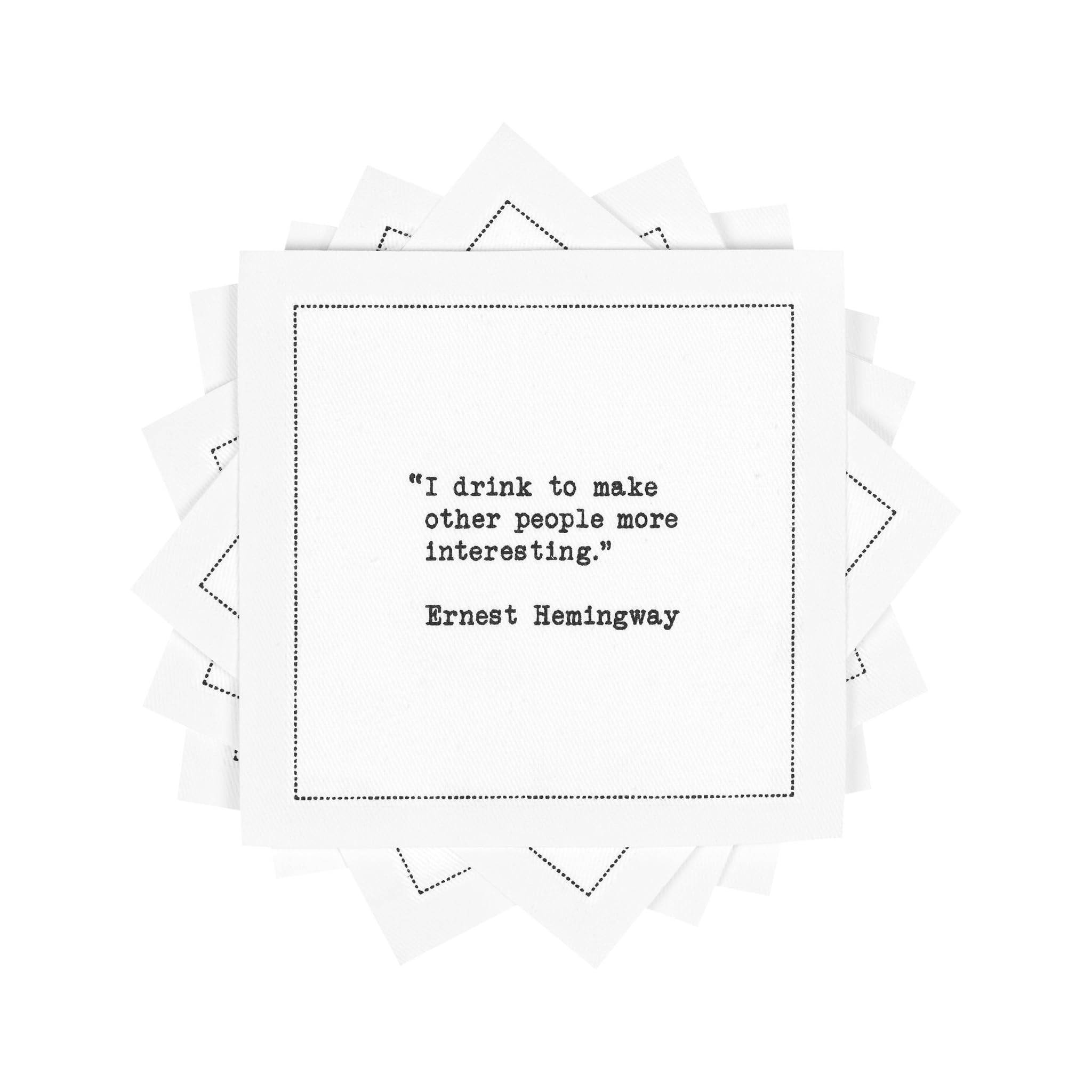 Five Star Funny White Cocktail Napkins, 50 Luxury Cotton Disposable Cocktail Party Napkins with W... | Amazon (US)