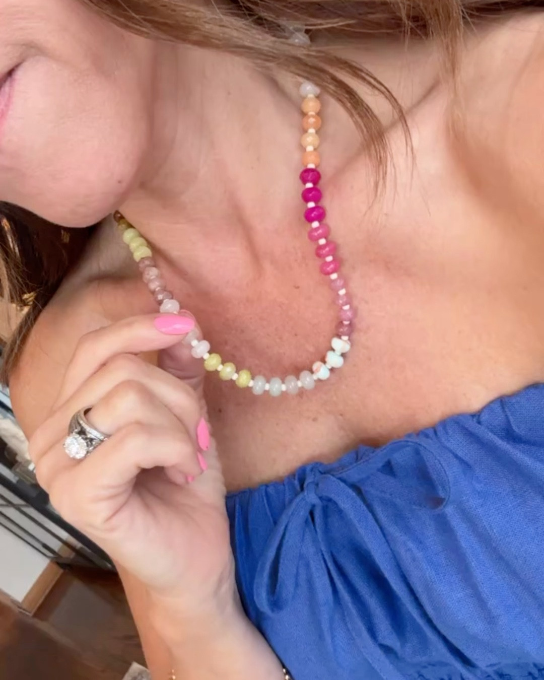 Vacation style. Spring/Summer style. 
Colorful bead necklaces are trending 
20% off code: twopeas20
@Anthropologie #anthropartner

#LTKSeasonal #LTKSaleAlert #LTKTravel