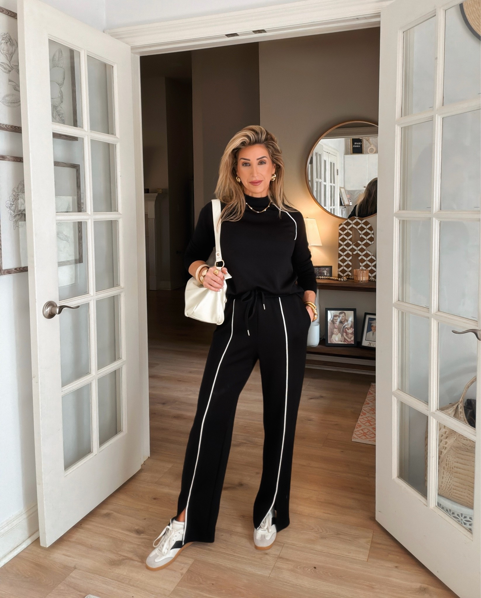 Love the contrasting piping on this buttery soft black activewear pants set. Runs true to size. I’m 5’3” and the length is perfect. 

Amazon 2 piece sets, two piece sets, black pants set, activewear, fall outfits, loungewear, track pants, casual weekend outfits

#LTKootd #LTKOver40 #LTKActive