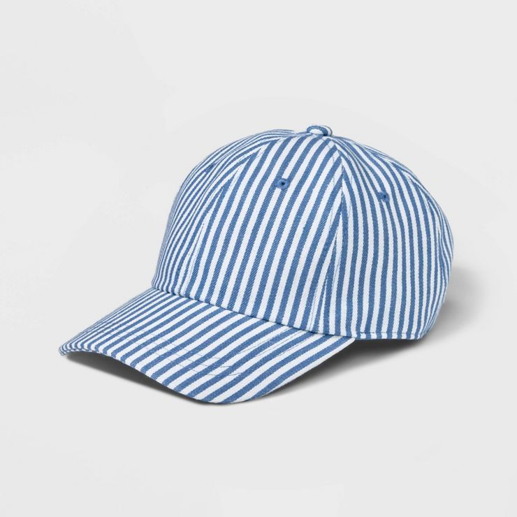 Women's Striped Baseball Hat - Universal Thread™ Blue | Target