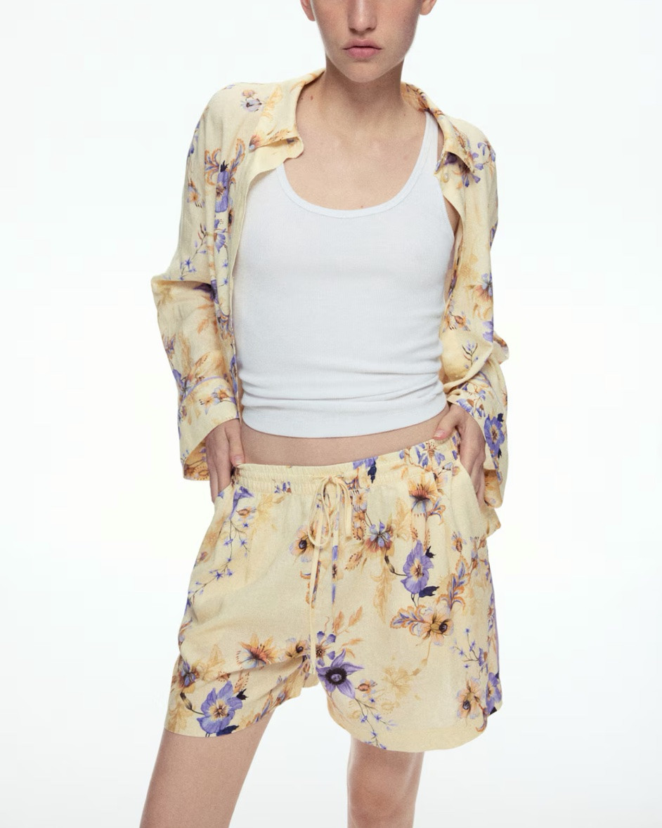 Butter yellow floral shirt and shorts matching set

#LTKSeasonal