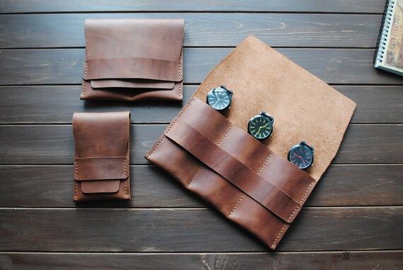Leather watch case Travel accessories Pouch watch Watch | Etsy | Etsy (US)