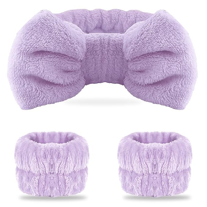 WSYUB Spa headband, Wristbands, Headband for Washing Face, 2pcs Wristlets for Sleeves Dry, Make u... | Amazon (US)