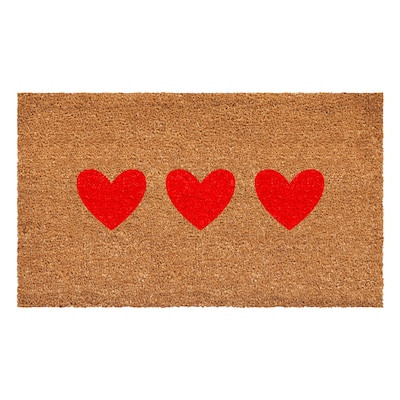 Callowaymills 24-in x 48-in Red Non-Slip Grip Indoor or outdoor Door Mat | Lowe's