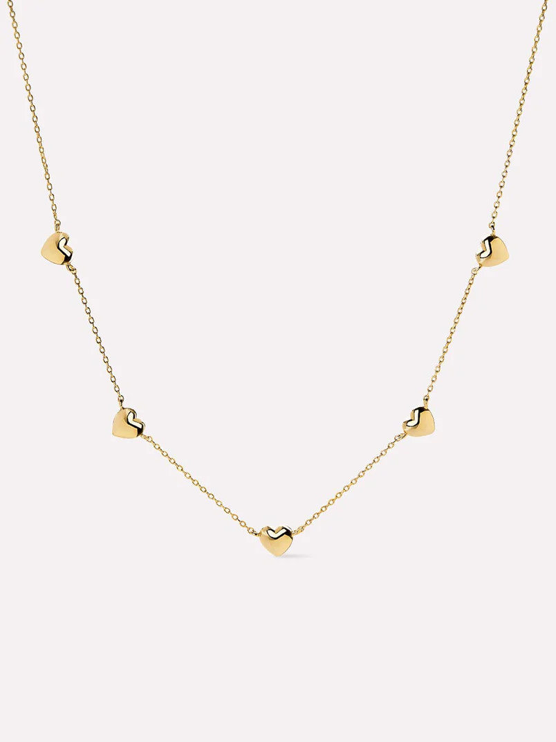 Simple yet adorable, this heart necklace is plated in tarnish-free 14k gold and features polished... | Ana Luisa