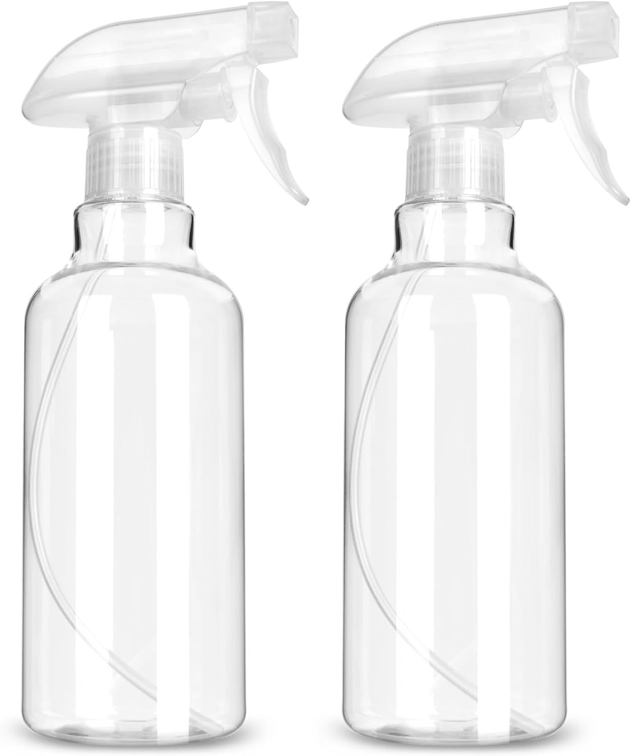 Plastic Spray Bottles - 2 Pack 16 OZ Empty Spray Bottle,Heavy Duty Spraying Bottles Mist/Stream W... | Amazon (US)