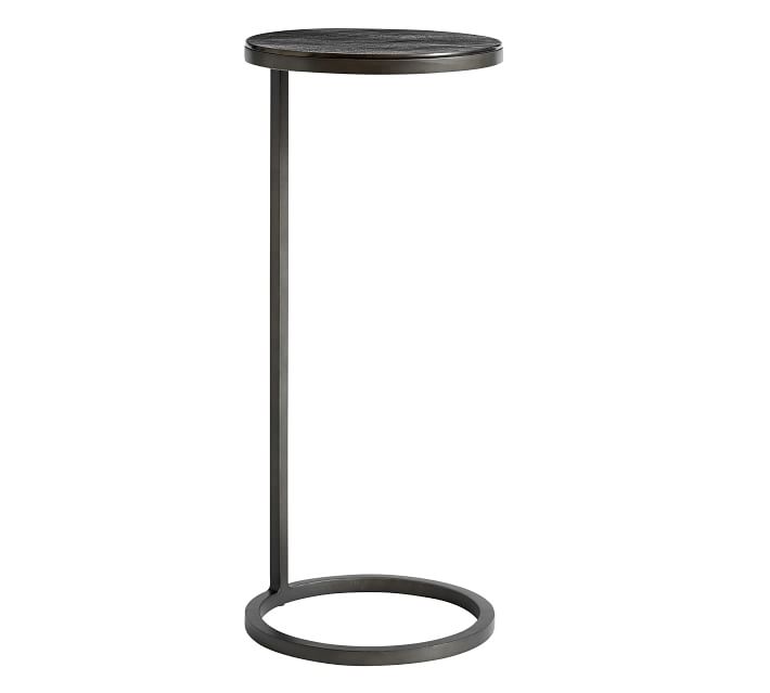 Duke Round Metal Accent Table, Bronze | Pottery Barn (US)
