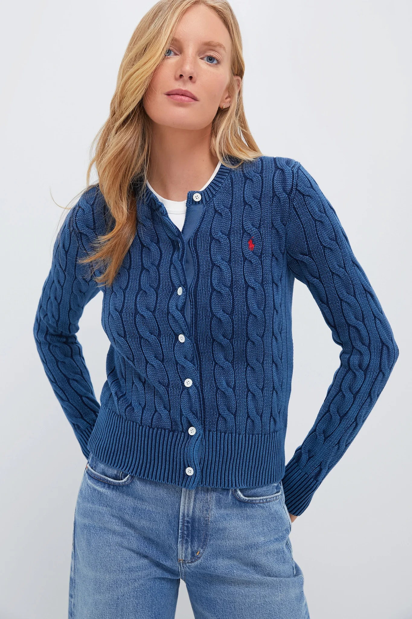 Indigo Long Sleeve Cardigan | Tuckernuck (US)