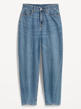 Extra High-Waisted Non-Stretch Balloon Ankle Jeans for Women | Old Navy (US)