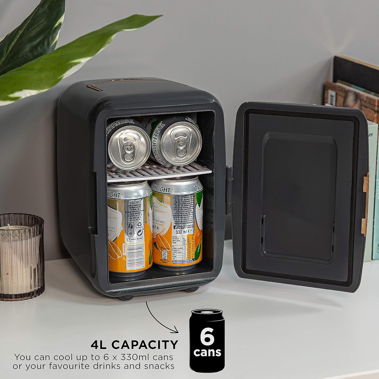 Russell Hobbs RH4CLR1001SCG 4L/6 Can Mini Portable Cooler & Warmer for Drinks, Cosmetics/Makeup/S... | Amazon (UK)