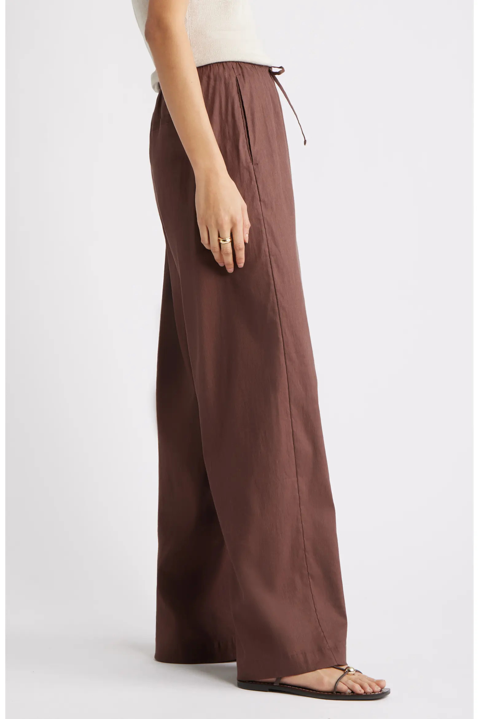 Nordstrom Linen Blend Drawstring Pants (Women) | Nordstrom | Nordstrom