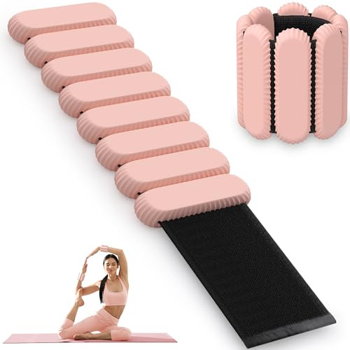 HEYZONE Ankle Weights for Women,Adjustable Ankle and Wrist Weights for Women 2 Lbs Set of 2 (1 Lb Each),Wearable Wrist Leg Arm Weights for Walking Yoga Pilate Barre Gym,Flesh Pink | Amazon (US)