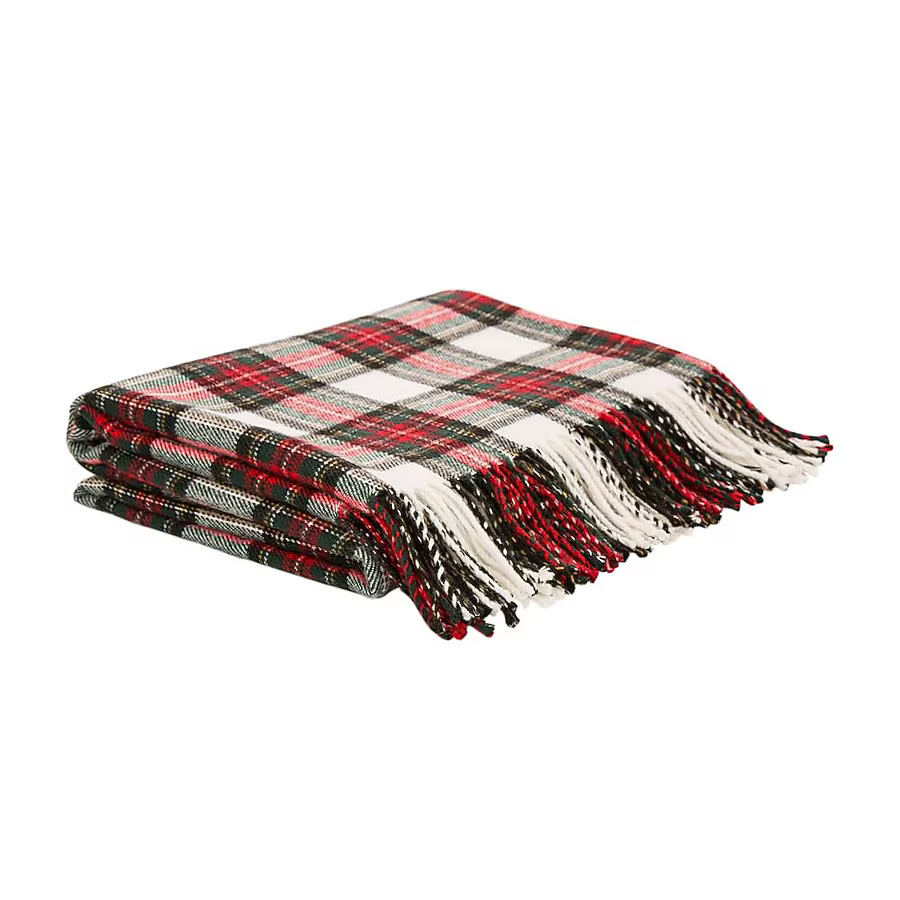 Glitzhome white, red and green Acrylic Throw | Lowe's