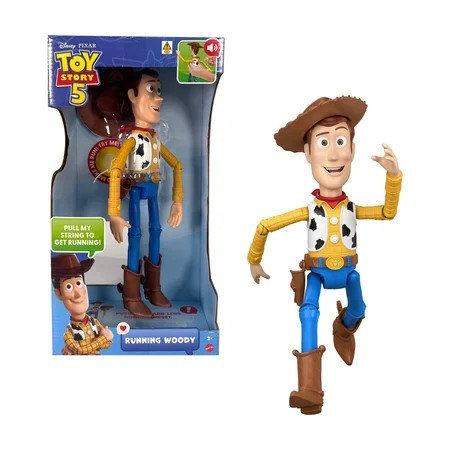 Disney and Pixar Toy Story 5 Running Woody 12 Inch Action Figure, 50 Plus Sounds | Walmart (US)