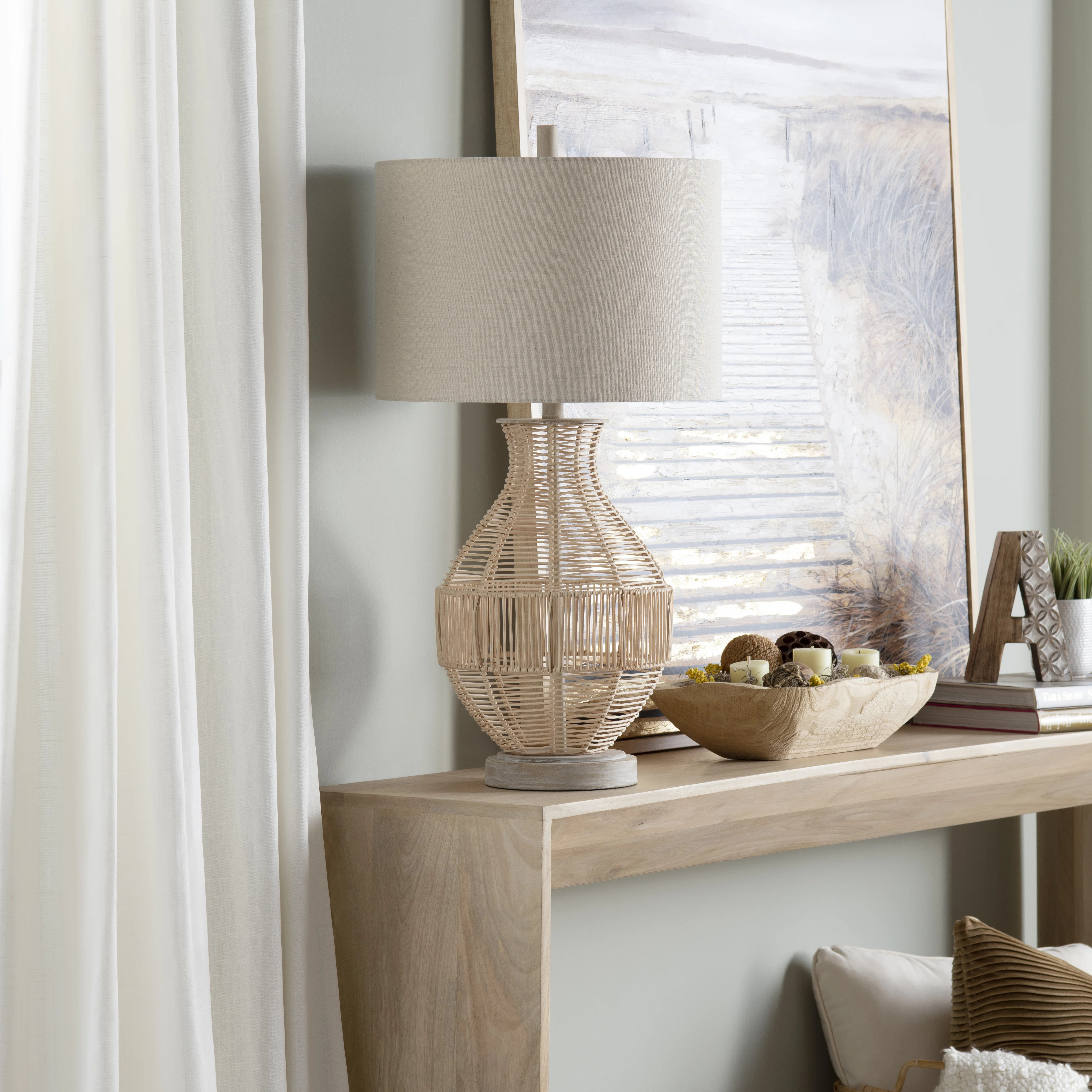 Amarey Wicker/Rattan Table Lamp | Wayfair North America