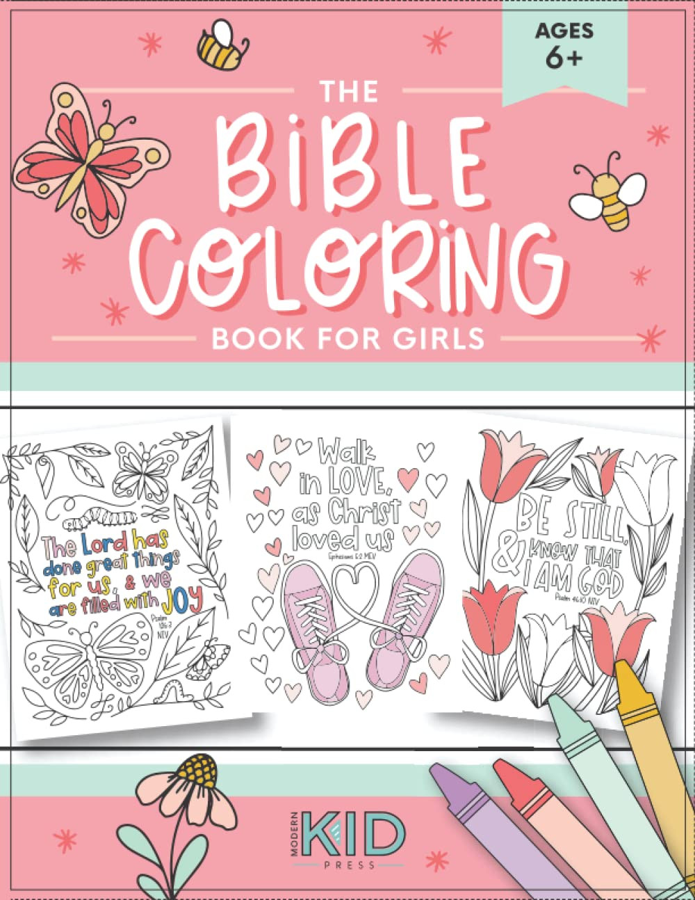 The Bible Coloring Book for Girls: Color 40 Cute Designs of Inspirational Verses & Christian Artw... | Amazon (US)