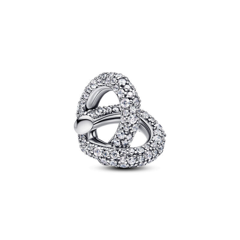 Pandora Pav� Infinity Knot Heart Charm,SS|793771C01|Pandora | Ben Bridge Jeweler