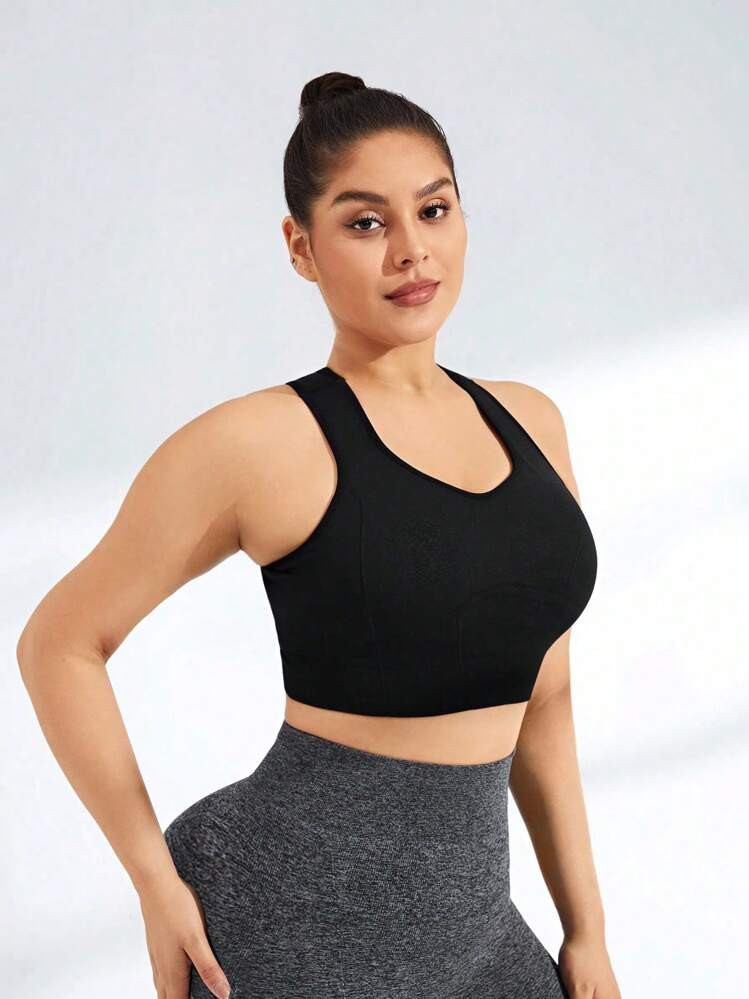 £6.92£11.49-39%Rhythm Era Plus Size Women's Solid Color Sports BraColor: BlackSizeUK8 (S) - 12... | SHEIN
