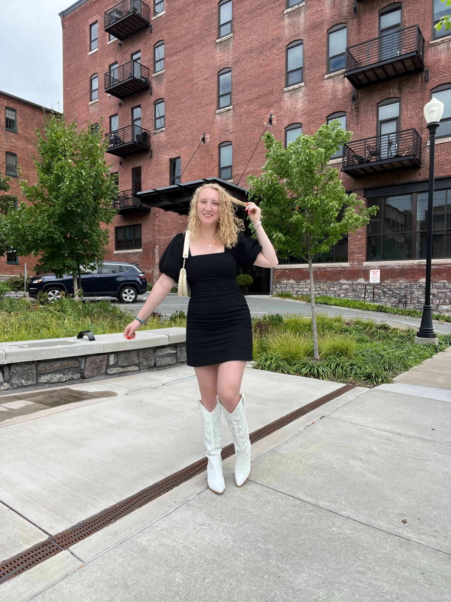 Lbd, little black dress, petal and pup dress, wedding guest dress, date night dress, date night outfit, fall transition outfits, early fall style, western boots 

#LTKstyletip #LTKshoecrush #LTKU