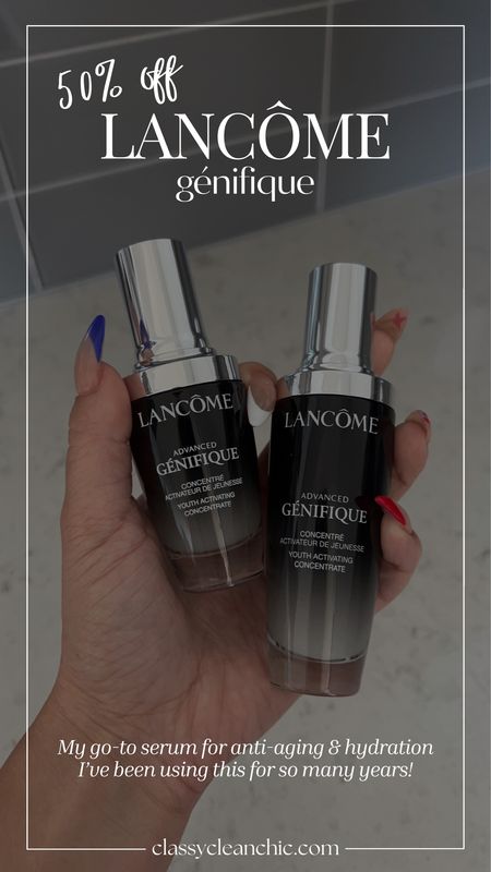 Sephora flash sale on my go to anti against serum and hydration serum. 50% off Lancôme Génifique skin care today! 


#LTKfindsunder100 #LTKbeauty #LTKsalealert