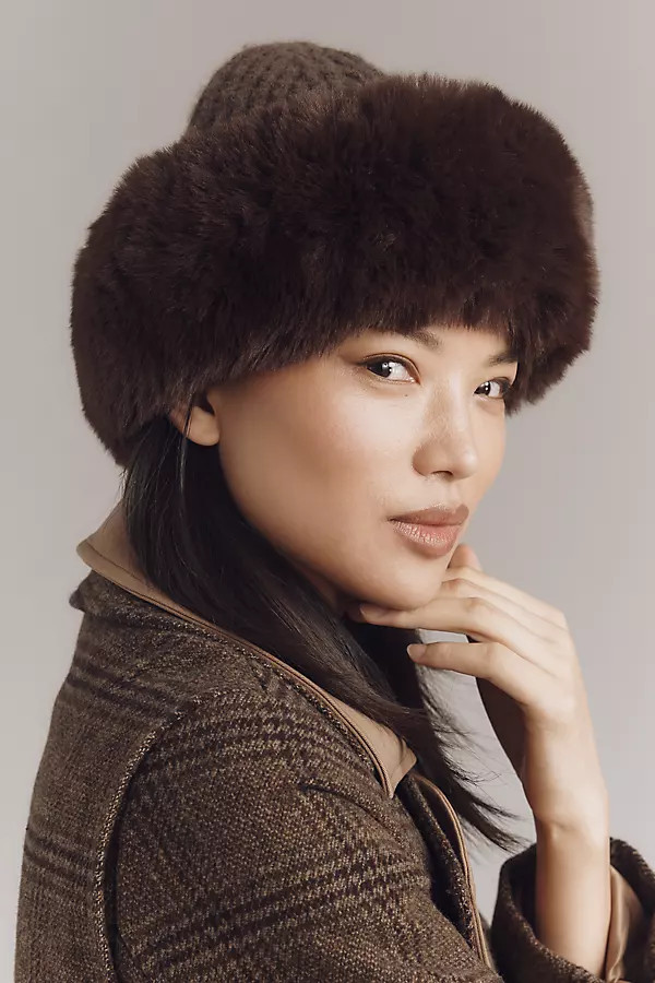 Faux Fur Knit Cloche Hat | Anthropologie (US)