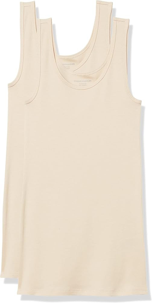 Amazon Essentials Women's Slim-Fit Tank Top, Pack of 2 | Amazon (US)