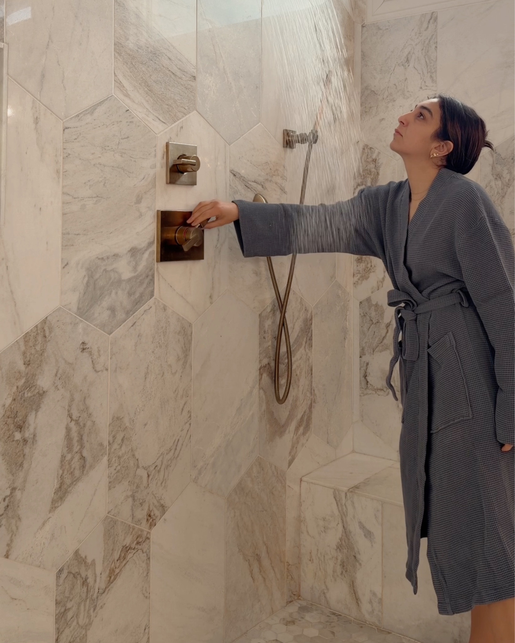 Morning reset with #Cariloha < code TOASTYLIFE35 35% off site wide  > and this is Not your average waffle knit robe! I’ve never had such a soft and plush waffle knit robe, most are super thin and scratchy. Not this one!!! Perfect his and hers bathroom additions btw - I’ve linked my robe and all my favorites! #Ad #LiveCariloha 